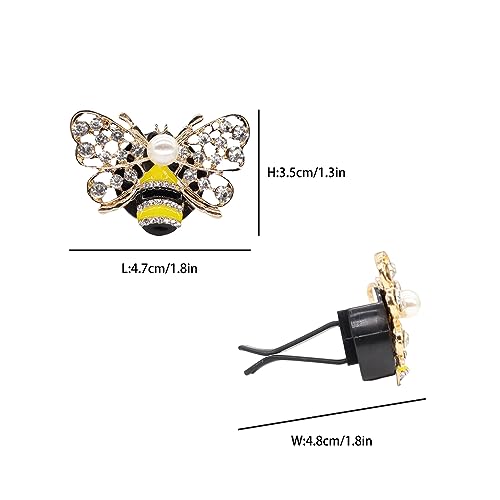 Image of ORIESSE 2pcs Yellow Bee Car Air Freshener Vent Clips,Cute Bling Bee Car Accessories for Women,Girly Pearl Dashboard Decorations