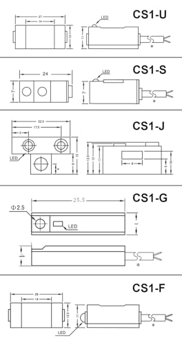 Interruptor magnético CS1-G de proximidad para cilindro de aire de metal CC/CA 5 piezas 5