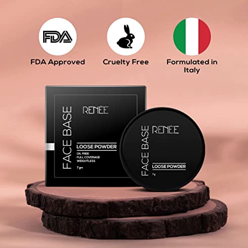 Image of RENEE Face Base Loose Powder - Nude Beige, 7gm | Non Sticky, Weightless Matte Finish, Excellent Payoff, Enriched with Vitamin E, for all skin types
