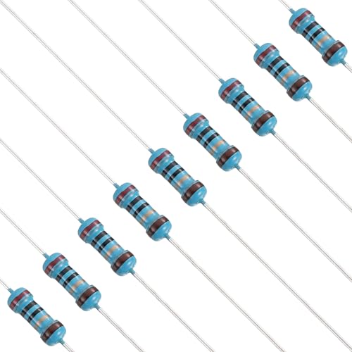 PATIKIL 20 Ohm Resistor, 120Pcs 1/4W(0.25Watt) Metal Film Fixed Resistor Kit 1% Tolerance Multiple Values of Resistance Optional for DIY Electronics Projects Computer TV Circuit Board
