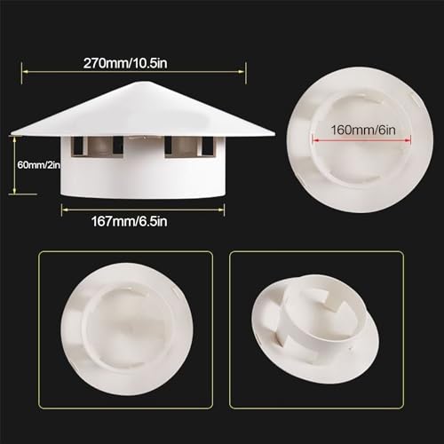 Chapeau de cheminée conique 160 mm renforcé pour l'isolation extérieure du toit