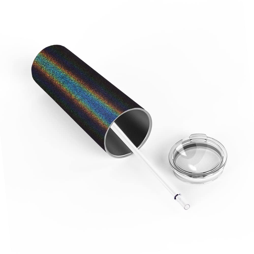 Cuptify Boss Lady Skinny Tumbler z pokrywką i słomką, grawerowany laserowo na czarnym brokacie, 590 ml, izolowany prezent urodzinowy ze stali nierdzewnej, prezenty dla kobiet, szefowa kobieta