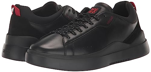 Image of Hugo Mens Cupsole Leather Lace Up Sneaker