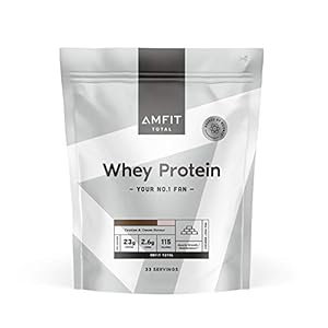 Marque Amazon – Amfit Nutrition Protéines en Poudre de Lactosérum (Whey), Cookies et Crème, 33 portions, 1 kg (Lot de 1)