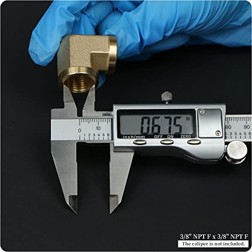 Codo de latón 3/8 NPT hembra U.S. Solid de 90 grados para conexiones de tuberías barstock 6
