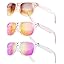 Purple Mirrored + Light Brown + Bright Transparent Pink Purple Mirrored + Light Brown + Bright Transparent Pink