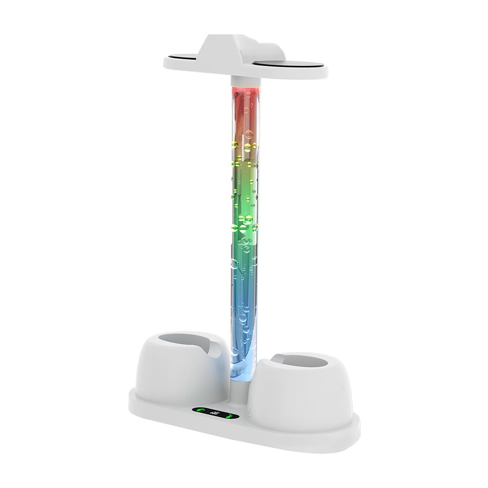 Soporte de Pantalla Cargador de Controlador Luz RGB Soporte de Almacenamiento de Gafas Soporte de Controlador de Auriculares Antideslizante para Oculus/Meta Quest 3