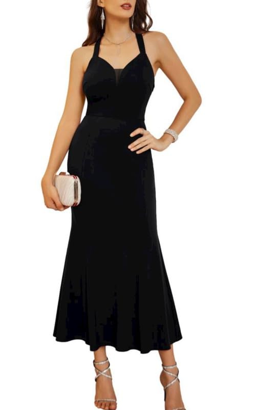 GRACE KARIN Damen Abendkleider Ballkleider Maxi Bodyconkleid Schulterfrei...