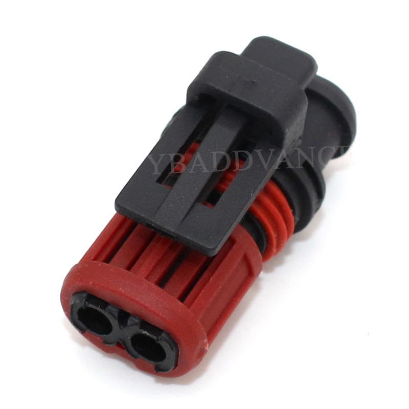 1337245-3 2 Pin Female Amp Seal Electrical Terminal Connector for Fuel Injector System - (Color Name: Female)
