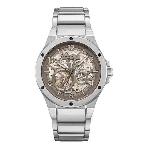 Kenneth Cole New York Montre pour Homme – Luxe en Acier Inoxydable, remontage Automatique, résistante à l'eau, Simple Couche, Type de Cadran, Montre...