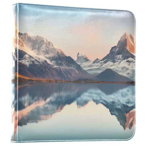 Álbum de Fotos Scrapbook DIY con Adhesivo, Paisaje Montañoso, 3 Anillas, 40 Páginas, 8x10 para Memorias miniatura 1