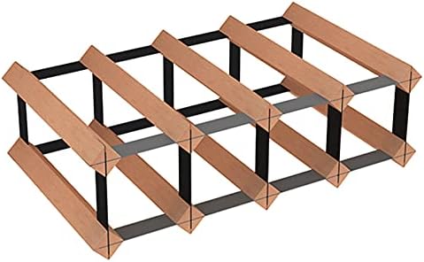 WLL-DP Light Countertop Wine Rack Beech Wood Wine Holder Wine Storage Shelf, for Bar Kitchen Dining Room Pantry Cabinet Tabletop, Hold 4~8 Bottles