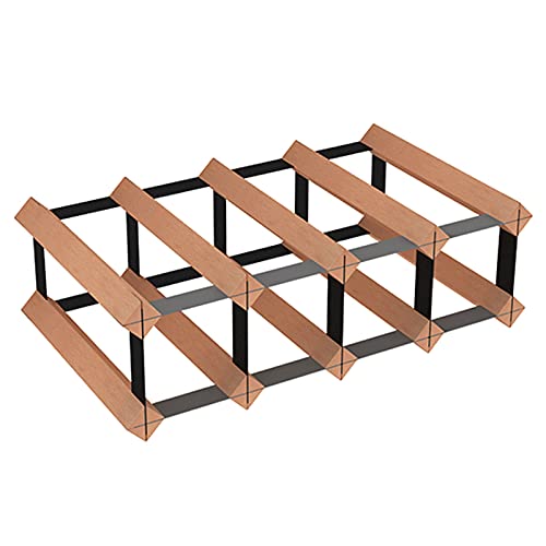 Wll-Dp Light Countertop Wine Rack Beech Wood Wine Holder Wine Storage Shelf, For Bar Kitchen Dining Room Pantry Cabinet Tabletop, Hold 4~8 Bottles #TOP23
