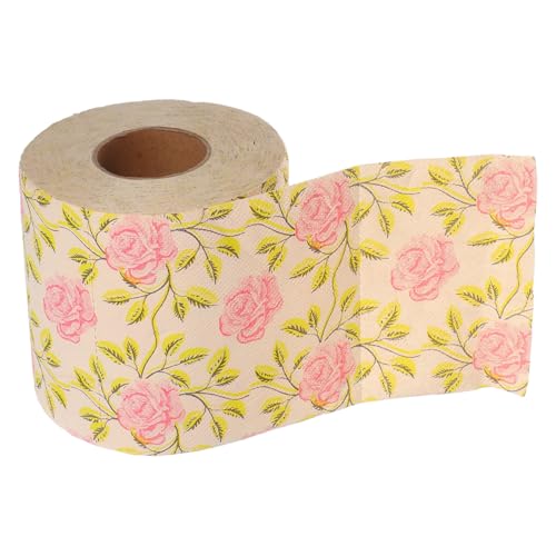 TOYANDONA Papel Higiénico de Pulpa de Bambú con Estampado Divertido y Absorbente Rollo Decorativo para Baño para Fiestas y Uso Diario Diseño Compacto y Fácil de Transportar