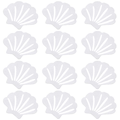 TOPBATHY Bathtub Bathtub Appliques Stickers Non Slip Sea Shell Shaped Safety Shower Treads Adhesive Appliques Bathroom Floor Decals Non Slip Shower Strips