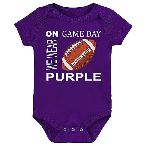 Image of Future Tailgater Football On Game Day Baby Bodysuit for Washington Fans