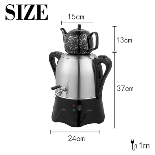 2000W Electric Tea Maker, 3L Czajnik ze stali nierdzewnej i 1L ceramiczny czajnik, Auto Keep Warm, Hot Water Dispenser do kawy, Herbata ziołowa, Gathering z rodziny