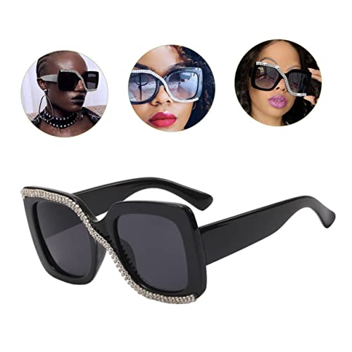 Retro Square Sunglasses for Women Vintage Shades Oversized Fashion Eyewear for Summer Parties Outdoor Events Protects Against Rays4