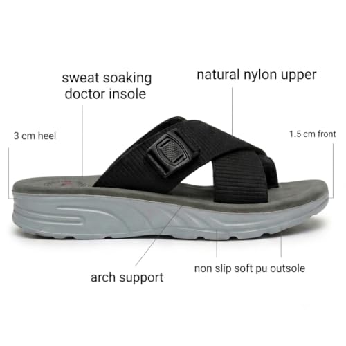 Image of mark Men's Orthopedic Soft Cushion Arch Support Cross Belt Chappals
