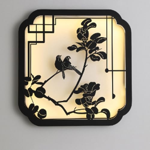 Applique extérieure étanche à motif fleurs et oiseaux pour votre façade