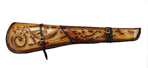 TJAYZ NEW Hand Tooled Rifle Scabbard Shotgun Sleeve Genuine Leather Western Hardcase saddle