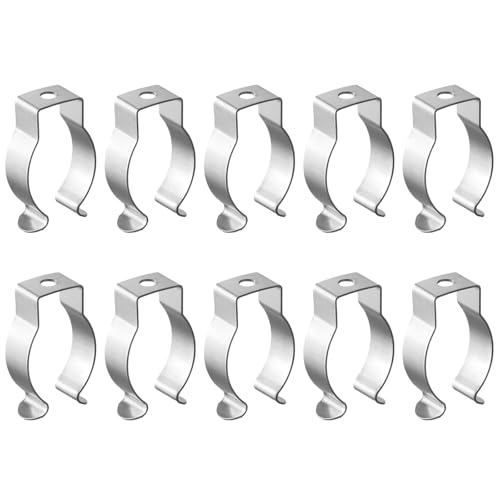 10 Piezas Soporte Tubo Fluorescente, U Clip Holder, T8 Clips, Clips para Herramientas, Clips de Resorte de Acero para Resortes, 35-40 mm, Aplicable a Lámparas de Tubo y Lámparas Fluorescentes