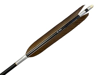 Amazon | 山武弓具店 矢 黒手羽 匠カーボン 80-22 矧ぎ糸 白