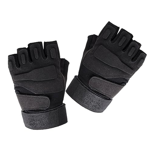 Half Finger Cycling Gloves Breathable Shockproof Sports Gloves for Outdoor Activities Comfortable Fit for Running Riding Fishing and Hiking Black s