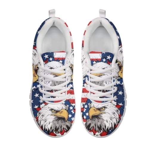 Image of GIFTPUZZ Mens Lace Up Athletic Trainers Running Sneakers Wedge Breathable Gym Lightweight Sports Tennis Shoes