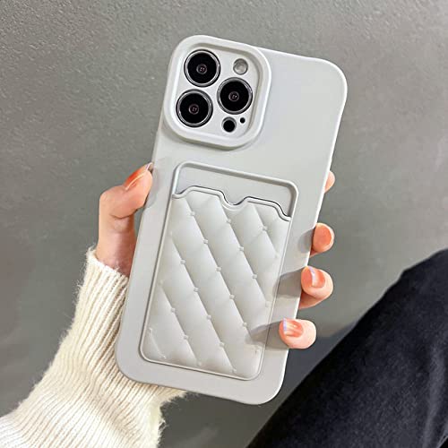 Housse de protection pour appareil photo en silicone argent avec fente carte iPhone 13 Pro