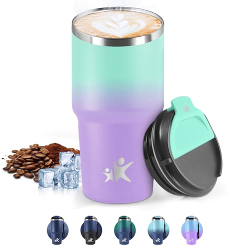 HoneyHolly Termo Cafe 600 ML, Reutilizables, Vaso Termico Cafe Antigoteo para Coche, Acero Inoxidable 304, Taza Termica Para Llevar, Termo Café Hermético para Café Frío y Caliente, Leche y Té