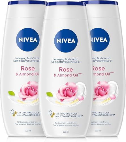 NIVEA | Rose & Almond Oil Body Wash for omen with Rose and Almond...