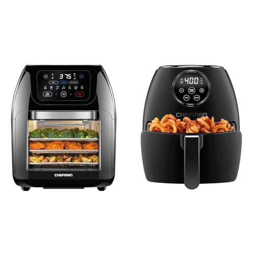CHEFMAN Air Fryers with Rotisserie, Dehydrator, 10L & 3.6Qt Capacity, 17 Presets