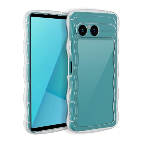 Casesmo Sony Xperia 10 VII �p �P�[�X ���� SO-52F | SOG16 | A502SO | XQ-FE44 �p �J�o�[ �N���A �G�N�X�y���A10 VII �p �ی�P�[�X ���킢�� �E�F�[�u ������� �؍� ���񂵂�t�@�~��