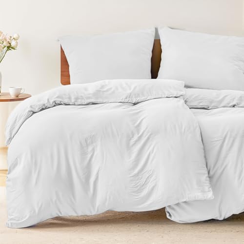 Dreamzie - Bettwäsche 135x200 4teilig Set Weiß – Bettbezug mit 2 Kissenbezug 80x80 – Mikrofaser Weich & Pflegeleicht - Oeko-Tex