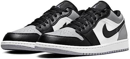 [iCL] GAW[_  Air Jordan 1 Low Shadow Toe Basketball Shoes Sneakers 553558-052 [Jbg Black Grey White (measurement_28_point_0