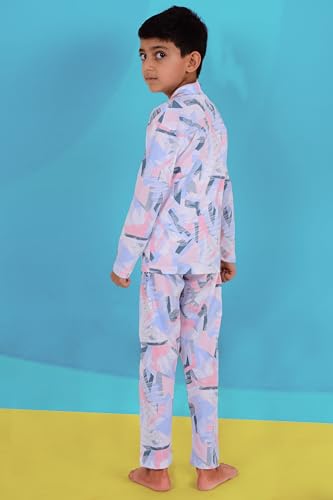 Image of 3BROS Kid's Pure Cotton Full Sleeves Night Suit /Dress for Boys /Girls Full Pajama & Top Sleep Suit Combo Set