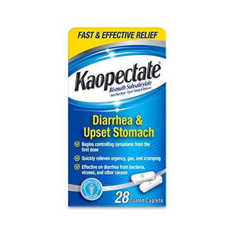 Kaopectate Multi-Symptom Anti-Diarrheal & Upset Stomach Reliever, 28 Caplets, Anti Diarrhea Caplets
