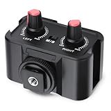 DSLR Cameras Audio Mixer Adapter, WS V2 Channel Small Microphone Audio Mixer for DSLR Cameras Mono 1/8inch(3.5mm) inputs/Stereo 1/8inch(3.5mm) Input / 1/8inch(3.5mm) Stereo