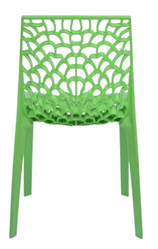 Image of ANMOL Web Dream P.Green Luxury Plastic Arm Chair for Home, Office, Living Room /Matte Finish Plastic Outdoor Chair /Patio Chairs for Balcony | Suitable for Indoor & Outdoor (P.Green, Set of 2 Chair)