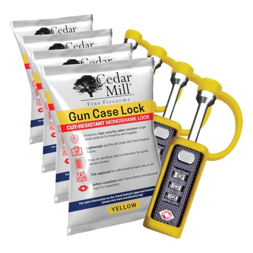 Image of TSA Approved Travel Gun Lock, Cut-Resistant Child-Safe Padlock, White