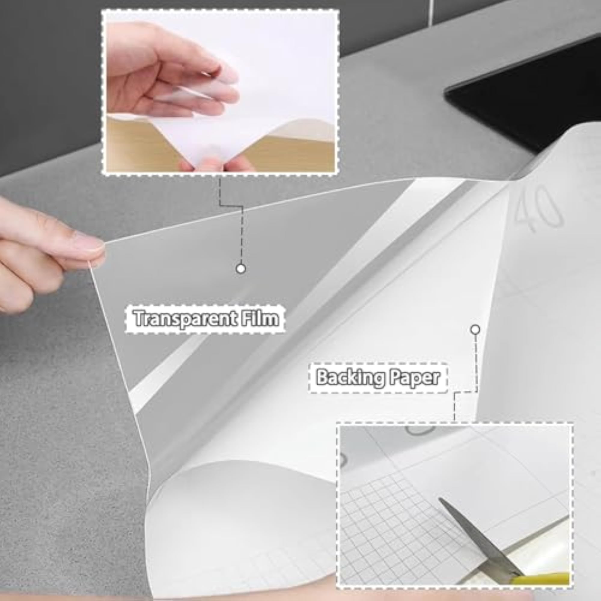 Protection Transparent Sheets for Kitchen Backsplash