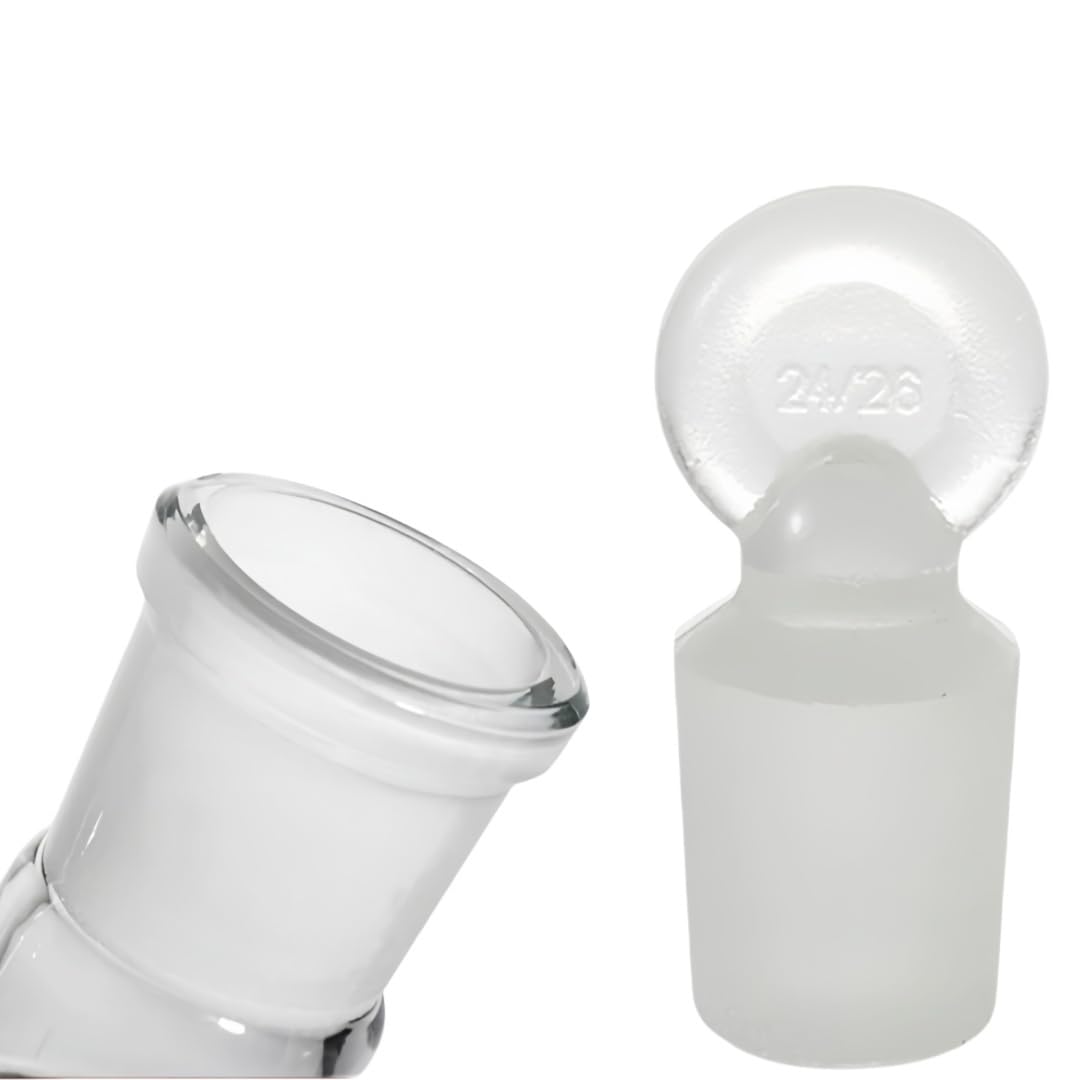 Glas-Destillierretorte mit Seitenarm und Schliffdeckel-24#19# 500ml