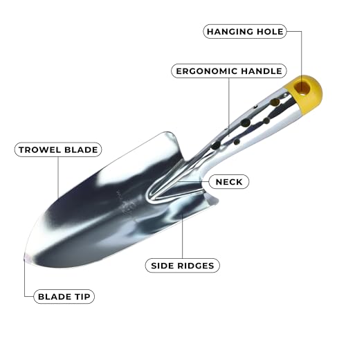 WOLF Garten WOLF-Garten Blumen Kelle, 28.8 x 8.3 x 6.9 cm, Silber / Gelb – Bild 5
