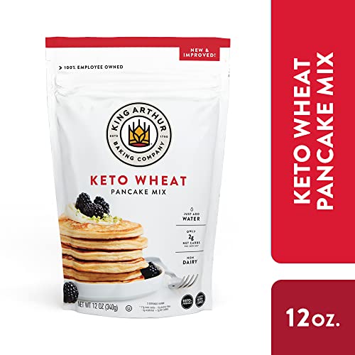 King Arthur, Keto Wheat Pancake Mix, Sourced Non-Gmo, Certified Kosher, Keto Friendly, 12 Oz, Packaging May Vary #TOP1