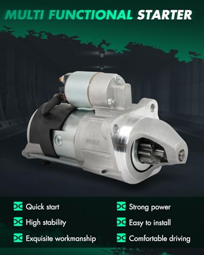 Image of SCITOO Starter Compatible for JCB 530 2003-2006,for JCB 540 2003-2007,for Massey Ferguson MF-290 1979-1986,for Perkins 1103C-33 2001-2014 Engine Starter Motor 18940N-IK