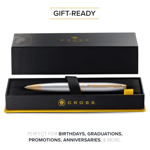 Image of Cross Calais Medalist Refillable Ballpoint Pen - Medium Point, Black Ink, Smooth Writing, Presented in a Luxury Gift Box