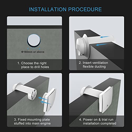 Image of Astberg Freshair Ventilation Solution For Single Room Areas Energy Recovery Ventilation /HRV Heat Recovery /Airflow 60 cmh /Ventilation AT501