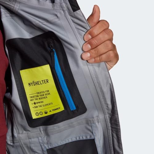 Adidas Men's Terrex MYSHELTER Gore-Tex Active Rain Jacket, Shock Blue/Shadow Red4