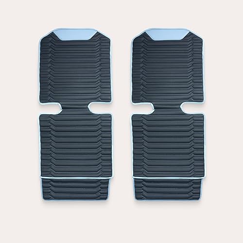 Owleys Car Seat Protector Mat 2pcs Blue - Waterproof & Non-Slip Car Protector for Child Seat from Dirt, Scratches and Stain - Cushion for Leather and Fabric Seats